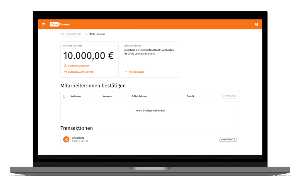 HelloBonnie Dashboard